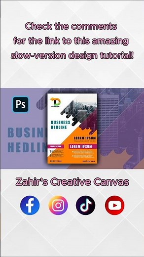 Business Flyer Design in Photoshop | Step by Step Tutorial #shortvideo