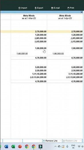 How to compare balance sheets in tally prime #tallyprime #tally #shorts