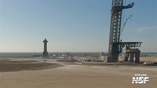 20K views · 384 reactions | From the latest Starbase video: Work on the Starfactory continued, Booster 4 was scrapped, and S29 was readied for a second static fire after completing one earlier in the week. Be sure to check out the full YouTube video, link in the comments below.  | NASASpaceflight.com | Facebook