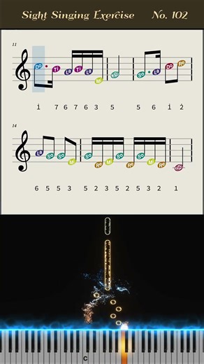 Daily Sight-Singing Exercise No.102 | Dotted rhythm and sixteenth notes