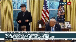 40K views · 171 reactions | American billionaire Elon Musk defends his cost-cutting plans in a surprise White House appearance. | ABS-CBN News | Facebook