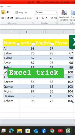Excel trick for biggners and professionals to convert data in table format #excel