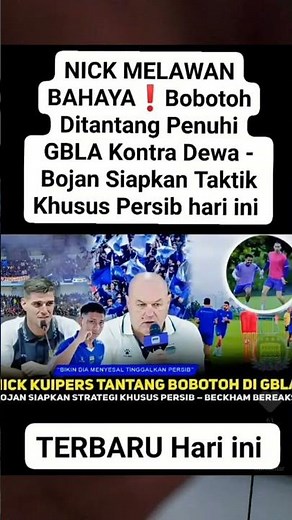 Bobotoh di tantang penuhi GBLK kontra dewa united!!🔥Bojan siapkan taktik kusu Persib hari ini!#short