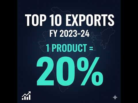 Top 10 Exports India FY23-24 | 1 Product = 20%