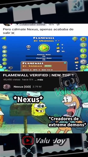 Nexus sube Flamewall en 0 segundos xdxd #geometrydash #gd #geometrydashmemes