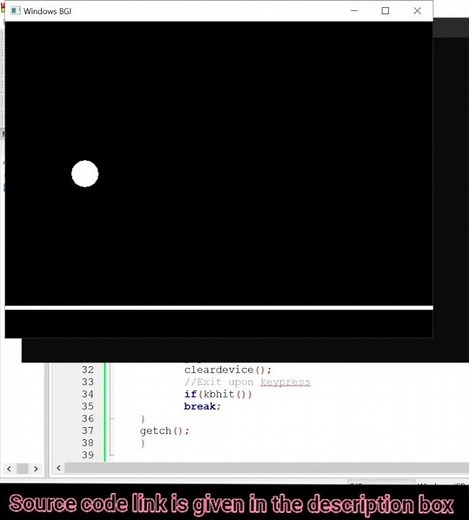 Unique Bouncing ball by computer graphics animation in C / C++.
