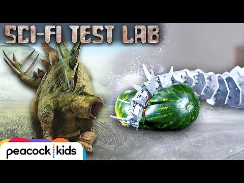 Robotic Stegosaurus Tail SMASHES Watermelon | SCI-FI TEST LAB presented by Jurassic World