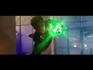 Green goblin throwing pumpkin bomb scene in Spiderman NWH