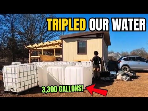 We Just Tripled Our Off-Grid Water Storage (IBC Tote System)