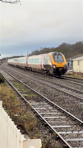 Cross country class 221 accelerates down the centre road Dawlish Warren Edinburgh service 221103