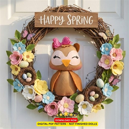 Owl Felt Doll Sewing Pattern PDF | Plush Owl With Video Tutorial - Etsy