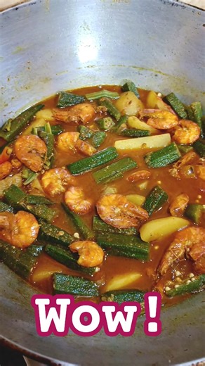 চিংড়ি দিয়ে ভিন্ডি রেসিপি 🍤 | Prawn with Okra (Bhindi) Recipe | Easy Bengali Shrimp Curry 😋