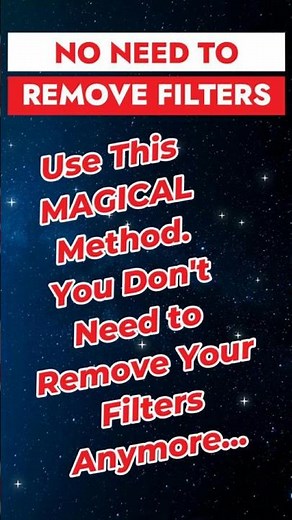 REAPPLYING Filter Method is REALLY Useful! #shorts