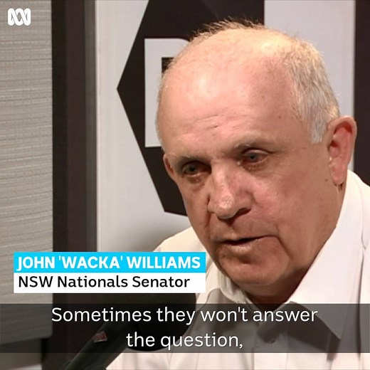 54K views · 88 reactions | Retiring senator John 'Wacka' Williams has some advice for his fellow politicians: "Just answer the question." | ABC Radio National | Facebook