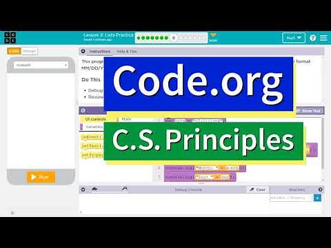 Code.org Lesson 3.7 Lists Practice | Tutorial with Answers | Unit 5 C.S. Principles 2022