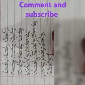 days of the week in cursive handwriting