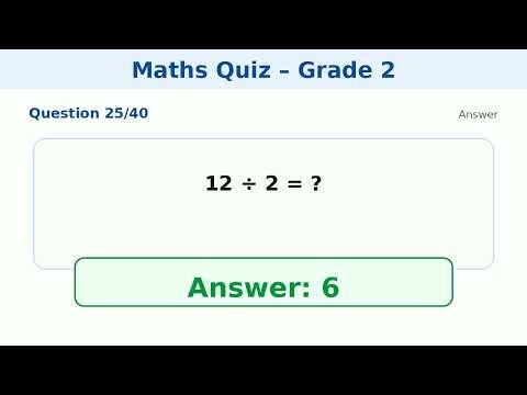 Grade 2 Math Quiz for Kids | Addition, Subtraction & Mental Math Questions