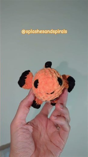 Three Cute Crochet Amigurumi Clown Fish #marketprep