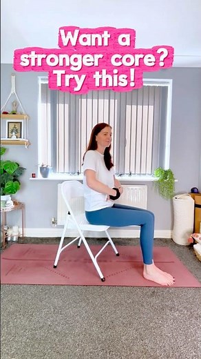 Build Core Strength Safely with This Seated Exercise #chairyoga #slowmovement