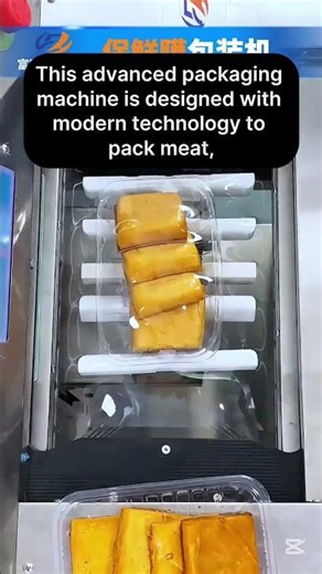 Automatic Meat Packaging Machine | High-Speed Food Wrapping System | Fresh Film Packing Machine