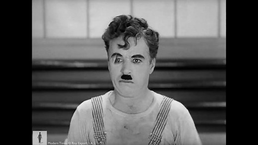 Modern Times (1936), a story of industry, of individual enterprise - humanity crusading in the pursuit of happiness. Watch more Chaplin film clips on our Youtube channel: https://www.youtube.com/@TheChaplinFilms | Charlie Chaplin