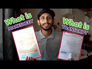 Transcript and Marksheet | What is transcript ? | How to get transcript | Use of transcript