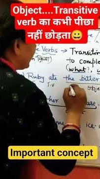 Transitive verb vs Intransitive Verb / object follows transitive verb/ intransitive transitive verb