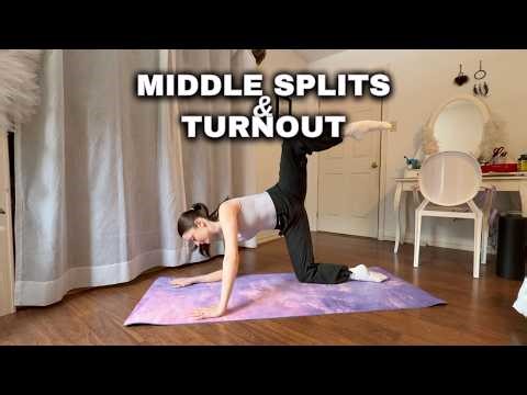 How to Improve your turnout and get middle splits | Ballerina workout, glute workout, no equipment