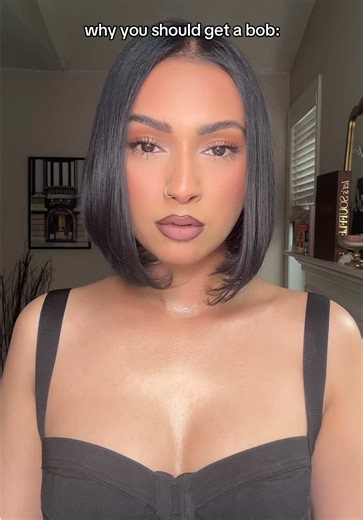 Bob girl for life…🙌🏼 #bob #hairstyle #bobcut Dress: @D Y N A M I T E