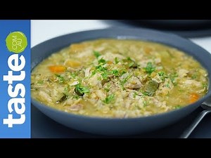 Hearty chicken and vegetable soup recipe | taste.com.au