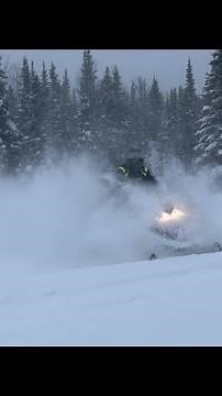 We found snow !!!! Deep powder Mont Valin backcountry snowmobiling