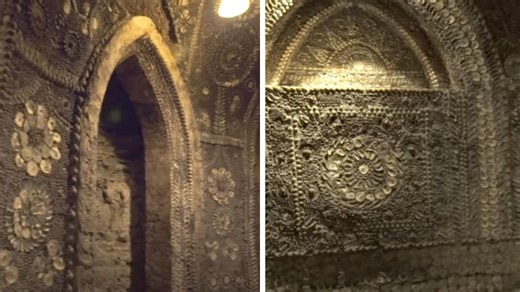 Stunning Footage Shows Shell Grotto Hidden Beneath A Garden