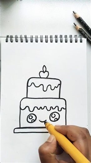Happy Birthday cake 🎂 #drawing #art #viralvideo