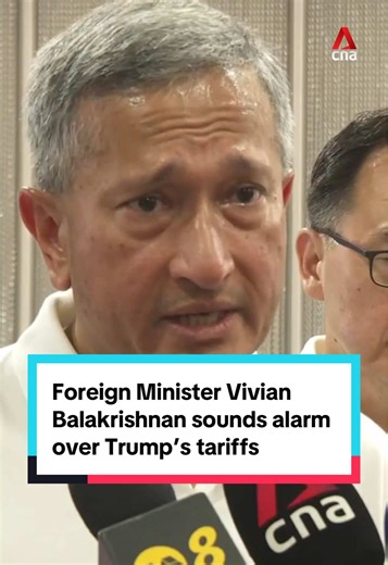 Foreign Affairs Minister Vivian Balakrishnan sounded the alarm over US President Donald Trump's tariffs on Saturday (Apr 5) and cautioned that the fundamental pillars of integration and mutual agreement are at risk of being eroded. #sgnews #singapore