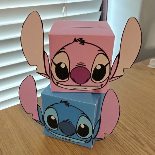 Stitch & Angel Printable Mini Cube Gift Boxes – Instant Download - Etsy