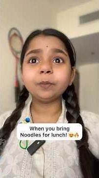 When you bring noodles for lunch to school! 😍🔥