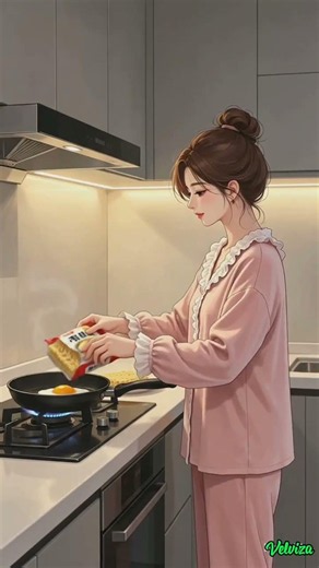 A Day in the Life of an Anime Girl 🌸 Work, Cook, Rest | Webtoon Story Short