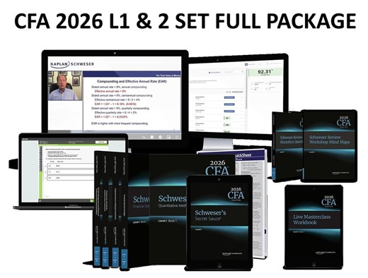 2025/26 CFA Level 1   2 Kaplan Schweser Bundle Full Exam Prep Package - Etsy