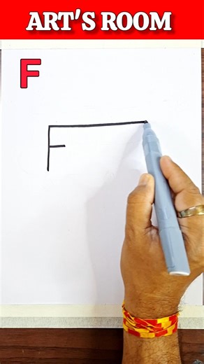 How To Draw A Helicopter With Letter F | Easy Drawing Tricks With Letter F #shorts