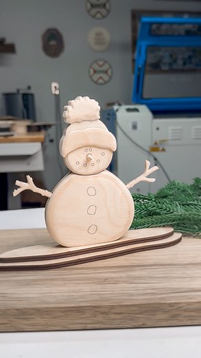 1.7K views · 229 reactions | Apparently I like making the things stand up this year. ⛄️ He’s a new idea I’m trying out. I need to get him finished to see if it’s going to work or I need to go in another direction. Stay tuned. . . . . . #woodworkingartist #handmadechristmasdecor #lasercutting #holidayart #seasonaldecor #woodensnowman #christmasart | Kendra's Got Wood | Facebook