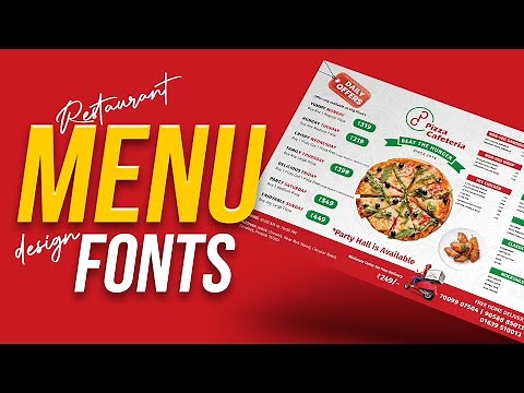 Best Fonts for Cafe/Restaurant Menu Design - Free Resources for designers