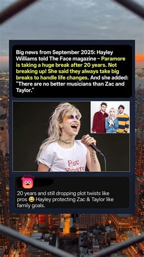 😢 Paramore Is Taking a Break After 20 Years — But They're NOT Breaking Up