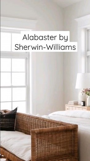 My Favorite WARM White Paint Color...Alabaster by Sherwin Williams 🤩 #shorts #whitepaint #trending
