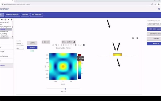 Electric field simulation and visualizations in PlanOpSim