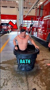 Firefighter’s First Ice Bath Challenge 🥶