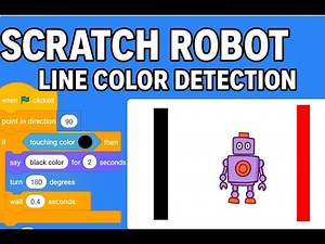 Scratch Robot Touching Color Project | Black & Red Line Sensor Demo