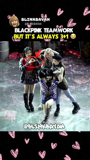 Blackpink teamwork but it’s ALWAYS 3+1 😭#blackpink #blink #kpop
