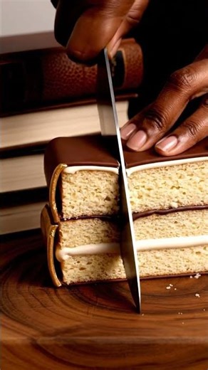 Hyperrealistic Leather Book Stack Cake — Is It Cake? 🎂👀