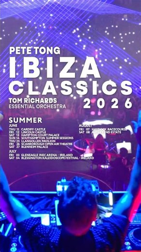 It’s going to be a massive summer of Ibiza Classics ☀️11 outdoor shows confirmed, LINK IN BIO