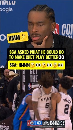 SGA had to think for a VERY long time🤔